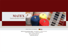 Tablet Screenshot of matex-garne.de